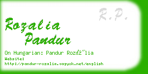 rozalia pandur business card